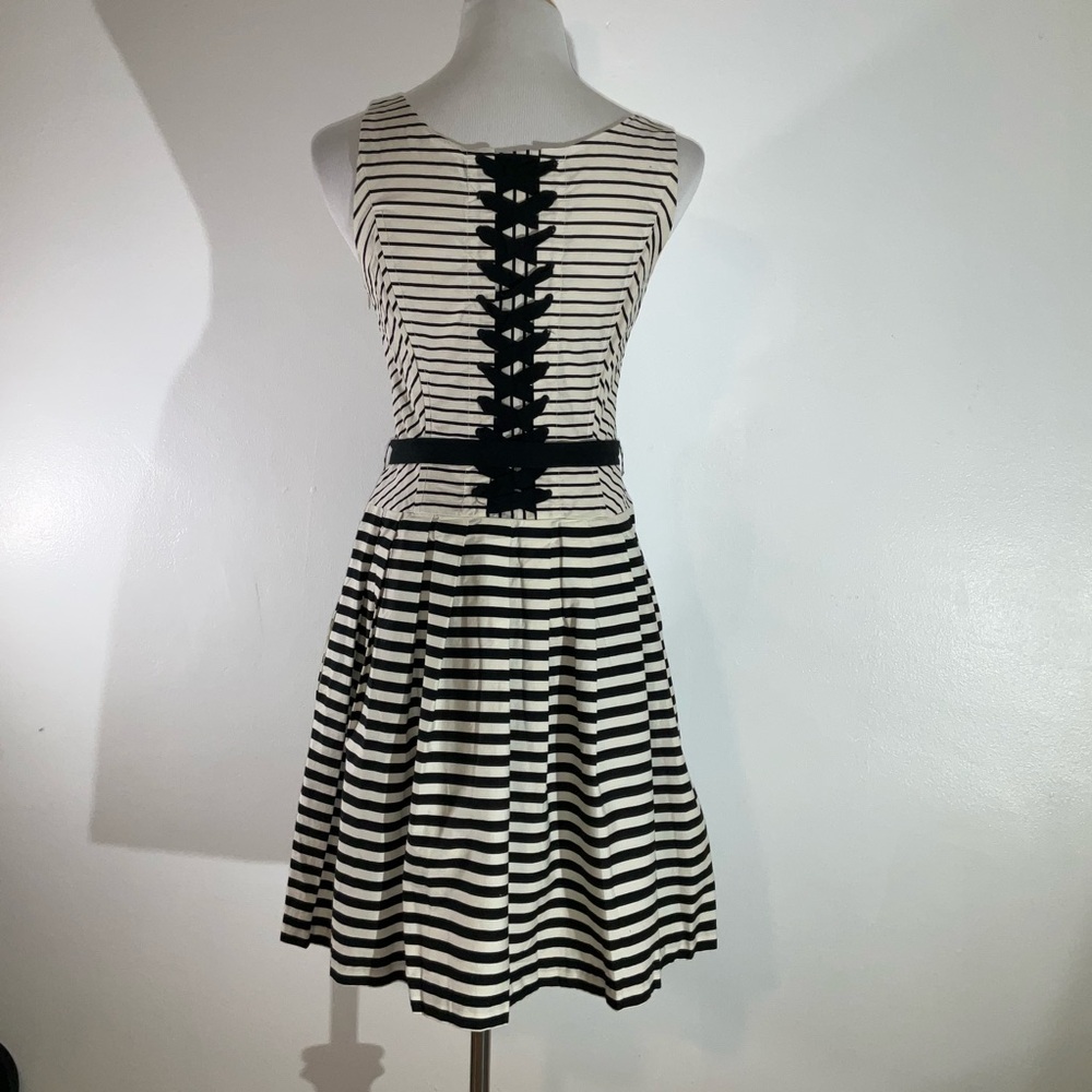 Corey Lynn Carter by Anthropologie Black and White Fit and Flare Midi Dress - Picture 3 of 13